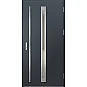 Oceľové vchodové dvere - TREBUR 2 - Antracit Štruktúra, Label Inox Oceľové vchodové dvere ERKADO - TREBUR 2 - Antracit Štruktúra, Label Inox