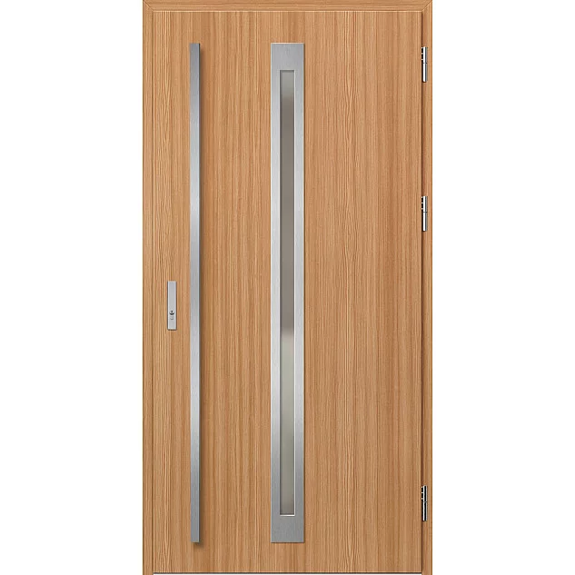 Oceľové vchodové dvere - TREBUR 2 - Borovice Horská, Label Black Ocelové vchodové dveře ERKADO - TREBUR 2 - Borovice horská, Label Inox