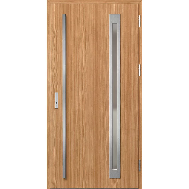 Oceľové vchodové dvere - TREBUR 3 - Borovice Horská, Label Black Ocelové vchodové dveře ERKADO - TREBUR 3 - Borovice horská, Label Inox
