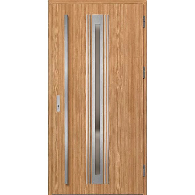 Oceľové vchodové dvere - TREBUR 5 - Borovice Horská, Label Black Ocelové vchodové dveře ERKADO - TREBUR 5 - Borovice horská, Label Inox