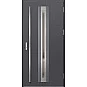Oceľové vchodové dvere - TREBUR 5 - Hladký Antracit, Label Inox Oceľové vchodové dvere ERKADO - TREBUR 5 - Hladký Antracit, Label Inox