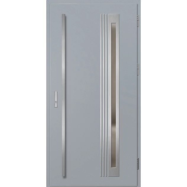 Oceľové vchodové dvere - TREBUR 6 - Sivá, Label Inox Oceľové vchodové dvere ERKADO - TREBUR 6 - Sivá, Label Inox