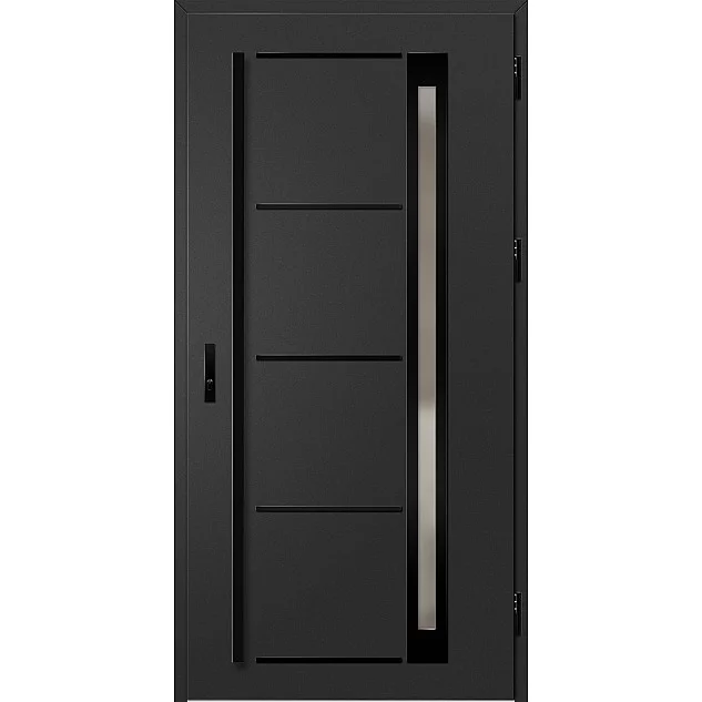 Oceľové vchodové dvere - TREBUR 9 - Čierna, Label Black Oceľové vchodové dvere ERKADO - TREBUR 9 - Čierna, Label Black