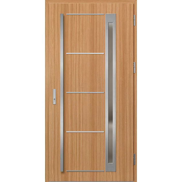 Oceľové vchodové dvere - TREBUR 9 - Borovice Horská, Label Black Ocelové vchodové dveře ERKADO - TREBUR 9 - Borovice horská, Label Inox