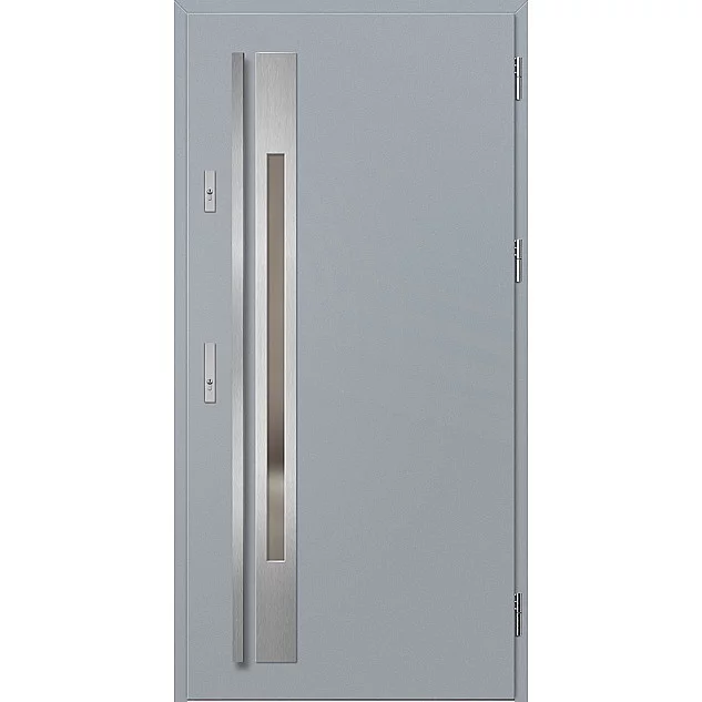 Oceľové vchodové dvere - WELS 1 - Sivá, Label Inox Oceľové vchodové dvere ERKADO - WELS 1 - Sivá, Label Inox