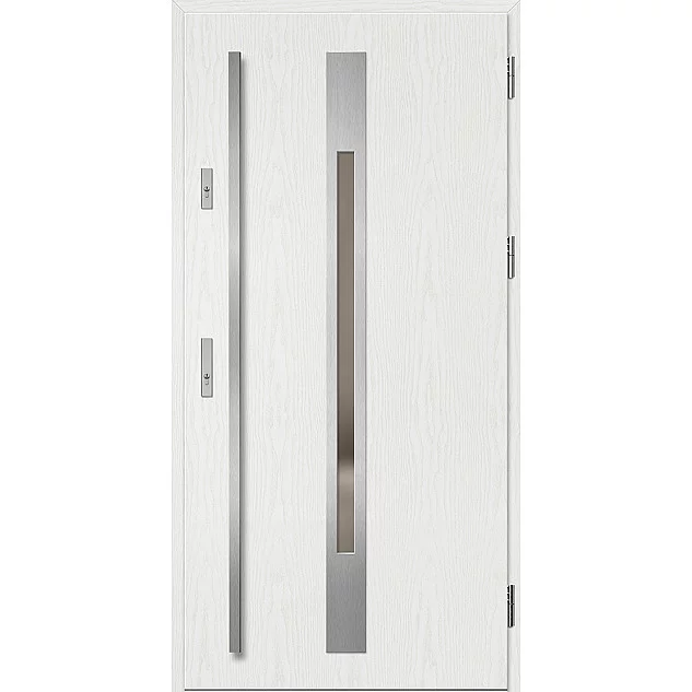 Oceľové vchodové dvere - WELS 2 - Borovica Biela, Label Inox Oceľové vchodové dvere ERKADO - WELS 2 - Borovica Biela, Label Inox