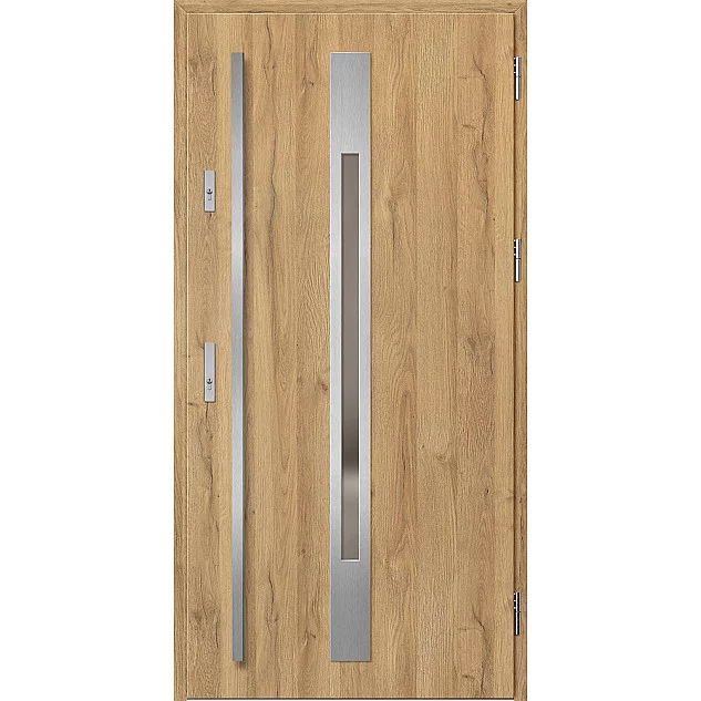 Oceľové vchodové dvere - WELS 2 - Dub Natur, Label Inox Oceľové vchodové dvere ERKADO - WELS 2 - Dub Natur, Label Inox