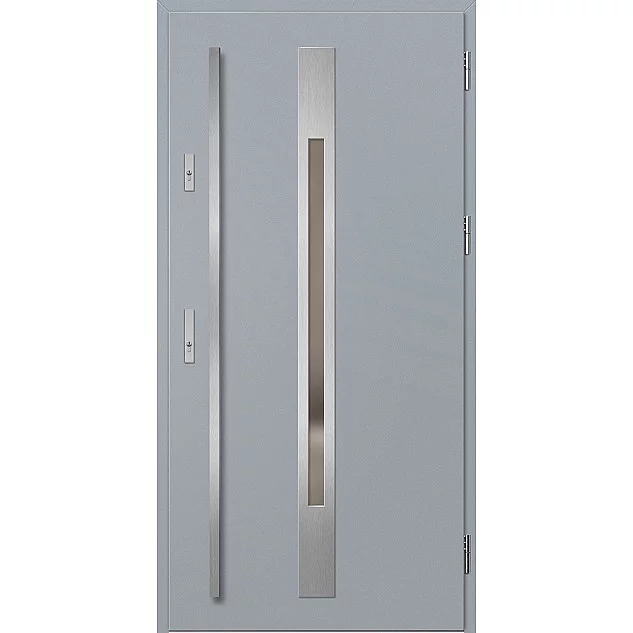 Oceľové vchodové dvere - WELS 2 - Sivá, Label Inox Oceľové vchodové dvere ERKADO - WELS 2 - Sivá, Label Inox