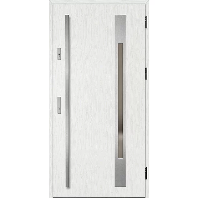Oceľové vchodové dvere - WELS 3 - Borovica Biela, Label Inox Oceľové vchodové dvere ERKADO - WELS 3 - Borovica Biela, Label Inox