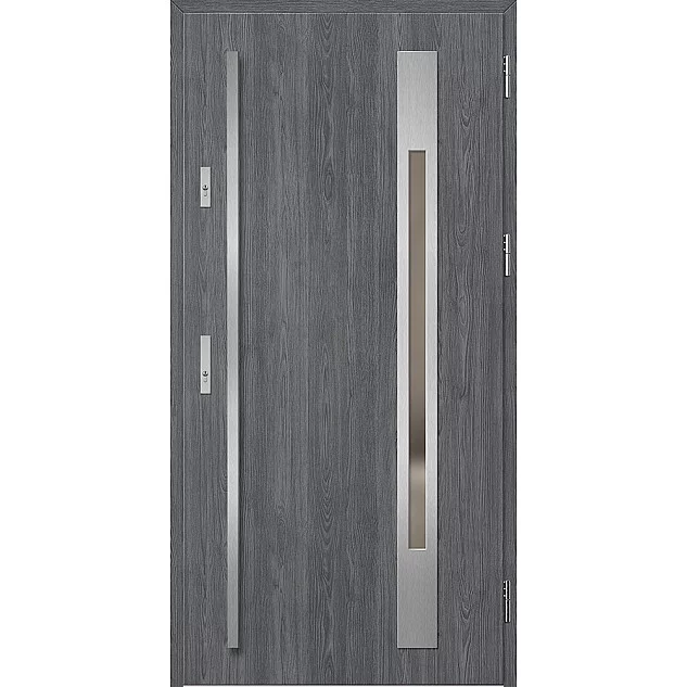 Oceľové vchodové dvere - WELS 3 - Dub Antracit, Label Inox Oceľové vchodové dvere ERKADO - WELS 3 - Dub Antracit, Label Inox