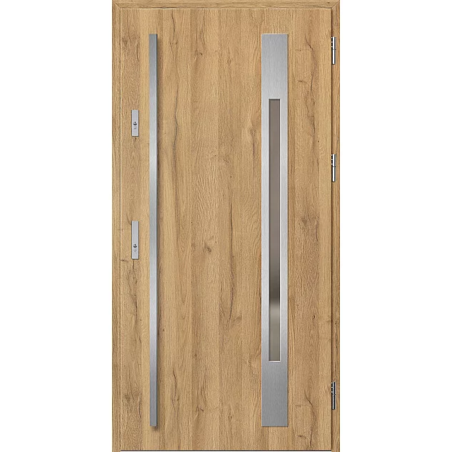 Oceľové vchodové dvere - WELS 3 - Dub Natur, Label Inox Oceľové vchodové dvere ERKADO - WELS 3 - Dub Natur, Label Inox
