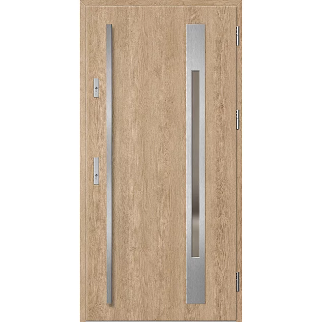 Oceľové vchodové dvere - WELS 3 - Surový Dub, Label Inox Oceľové vchodové dvere ERKADO - WELS 3 - Surový Dub, Label Inox