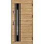 Oceľové vchodové dvere - WELS 4 - Dub Natur Priečny, Label Black Oceľové vchodové dvere ERKADO - WELS 4 - Dub Natur Priečny, Label Black