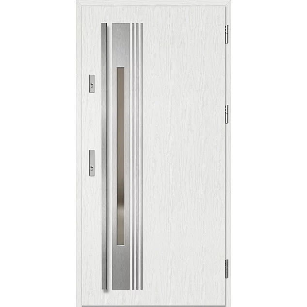 Oceľové vchodové dvere - WELS 4 - Borovica Biela, Label Inox Oceľové vchodové dvere ERKADO - WELS 4 - Borovica Biela, Label Inox