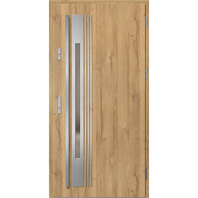 Oceľové vchodové dvere - WELS 4 - Dub Natur, Label Inox Oceľové vchodové dvere ERKADO - WELS 4 - Dub Natur, Label Inox