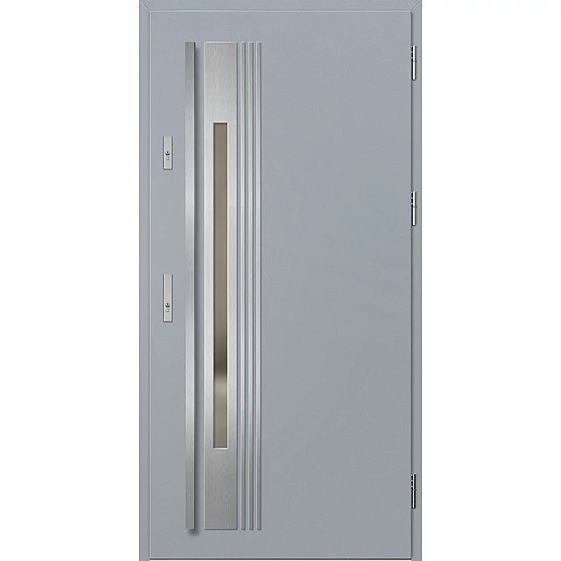 Oceľové vchodové dvere - WELS 4 - Sivá, Label Inox Oceľové vchodové dvere ERKADO - WELS 4 - Sivá, Label Inox