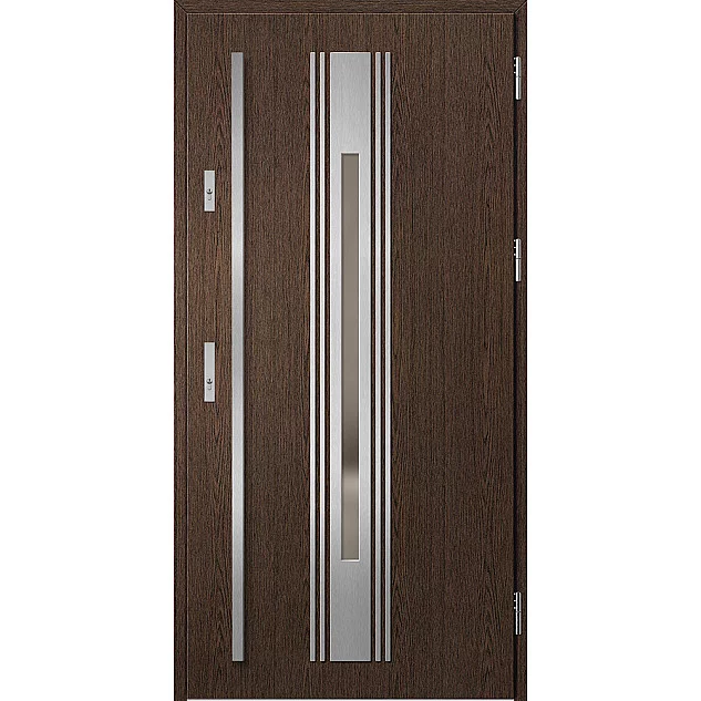 Oceľové vchodové dvere - WELS 5 - Bahenný Dub, Label Inox Oceľové vchodové dvere ERKADO - WELS 5 - Bahenný Dub, Label Inox