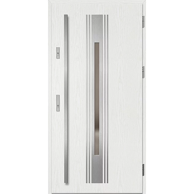 Oceľové vchodové dvere - WELS 5 - Borovica Biela, Label Inox Oceľové vchodové dvere ERKADO - WELS 5 - Borovica Biela, Label Inox