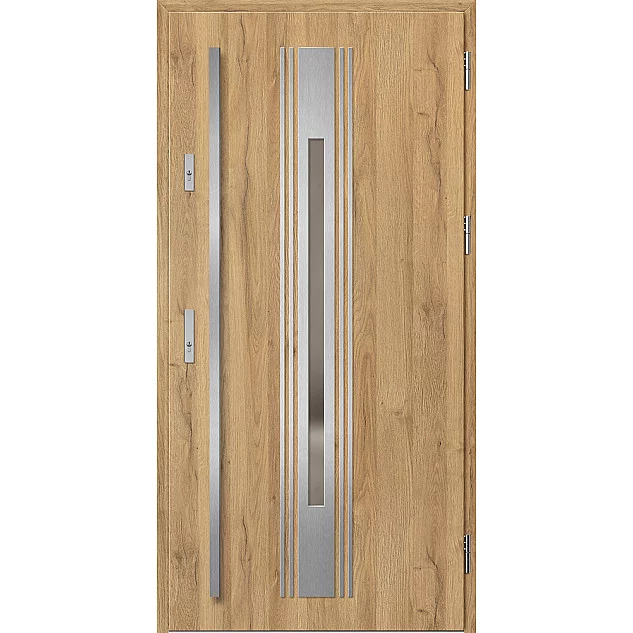 Oceľové vchodové dvere - WELS 5 - Dub Natur, Label Inox Oceľové vchodové dvere ERKADO - WELS 5 - Dub Natur, Label Inox