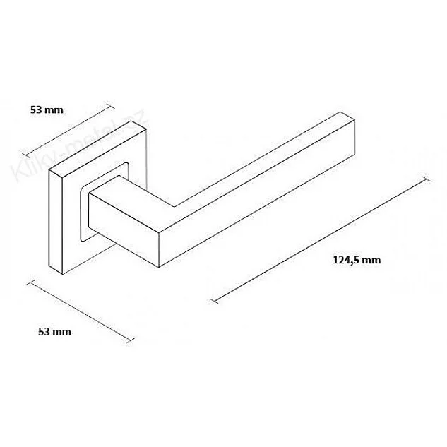 Interiérové kovanie - Kľučka CUBE - Čierny mat