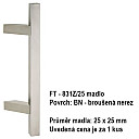 PP-Griff abgeschrägt 100 cm - Nerez 