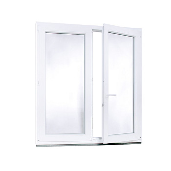 Dvojkrídlové Plastové okno | 125 x 130 cm (1250 x 1300 mm) | biele | otváravé aj sklopné | pravé