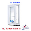Kunststofffenster | 50x80 cm (500x800 mm) | weiß | Dreh-Kipp-Fenster | links