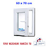 Kunststofffenster | 60x70 cm (600x700 mm) | weiß | Dreh-Kipp-Fenster | links