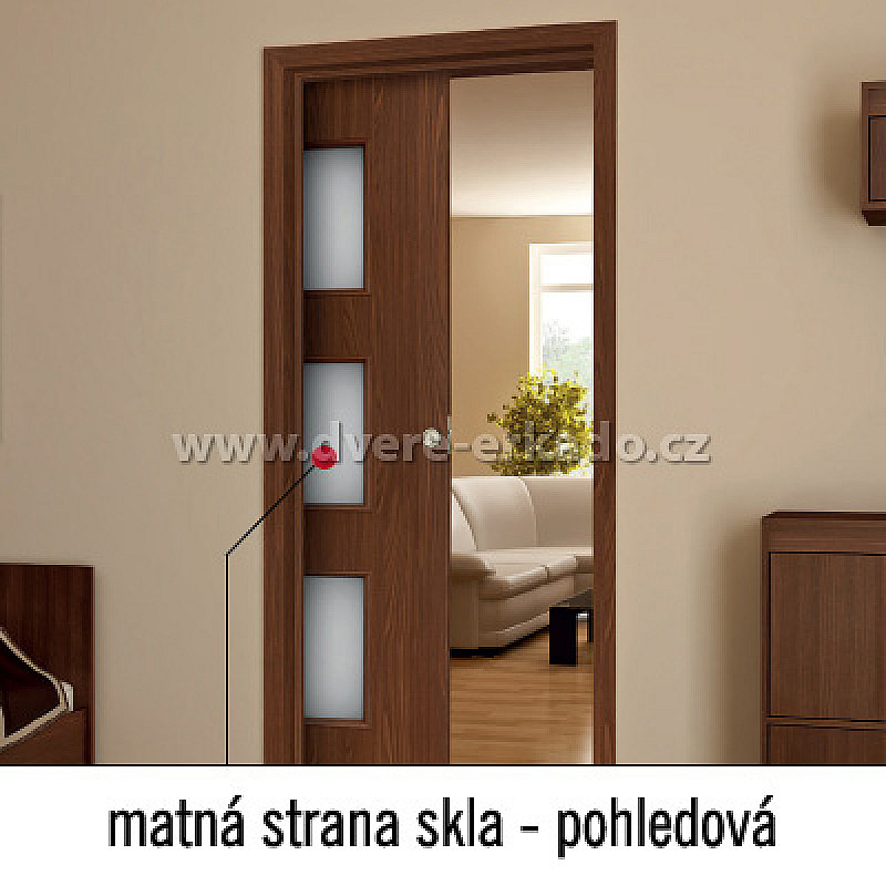 Posuvné dveře do pouzdra INTERSIE LUX ČERNÁ