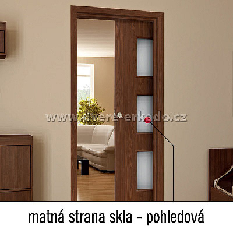 Posuvné dveře do pouzdra INTERSIE LUX ČERNÁ