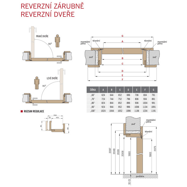 Interiérové dvere Miskant 2 (UV Lak) - Reverzné otváranie