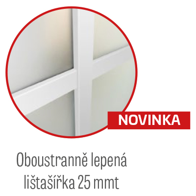 Obojstranne lepená lišta so šírkou 25 mm